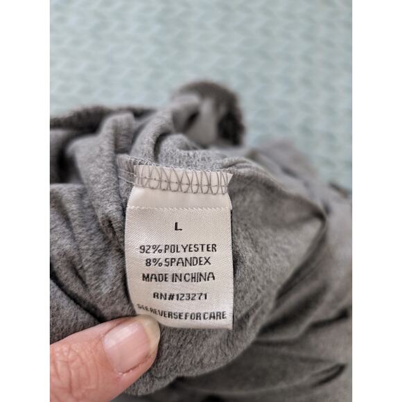 Liv & Lottie Gray Sleeveless Jogger Jumpsuit Size Large Cargo Pockets Stretchy - Picture 9 of 10